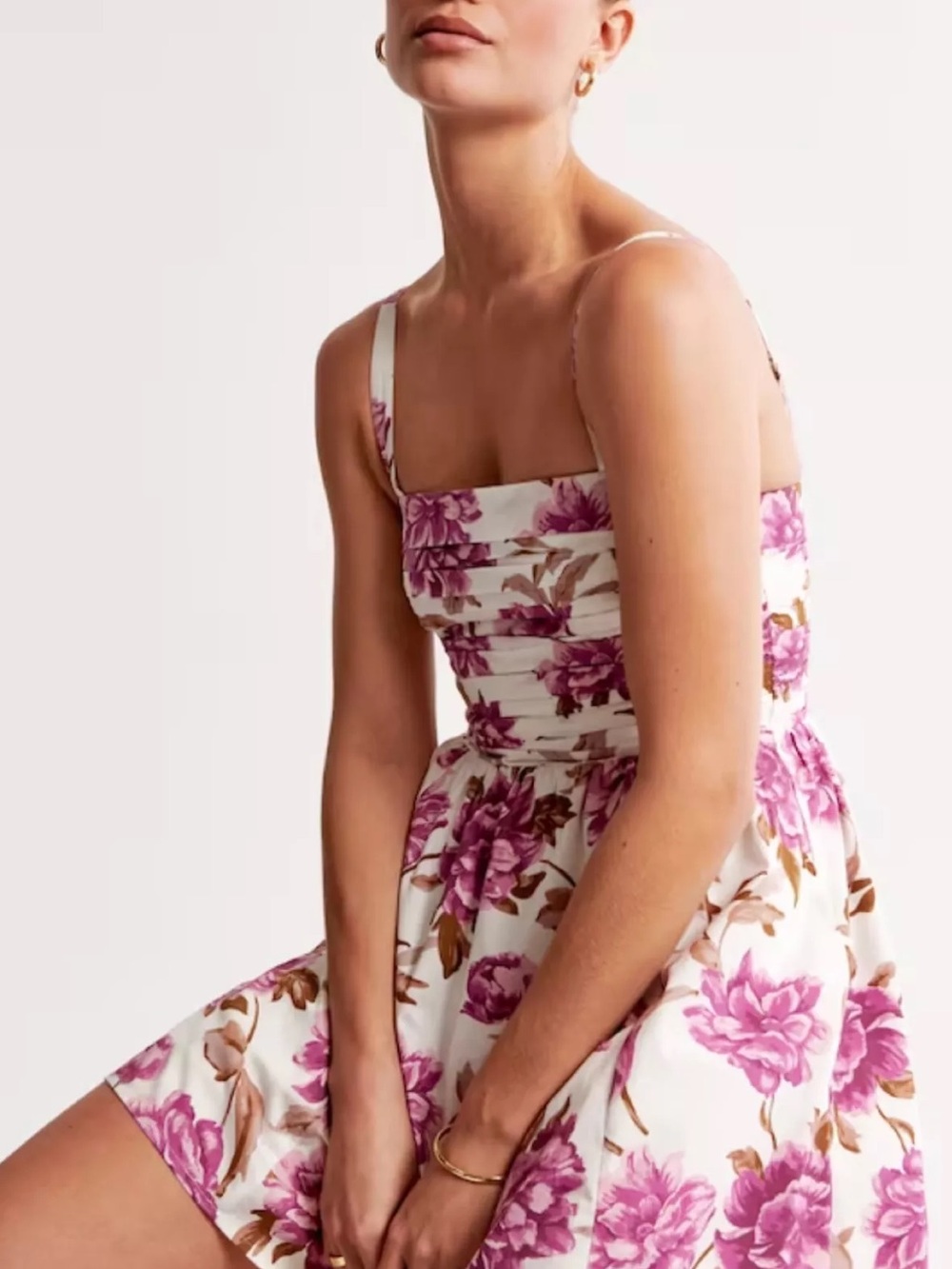 Abercrombie & Fitch Emerson Poplin Wide Strap Mini Dress